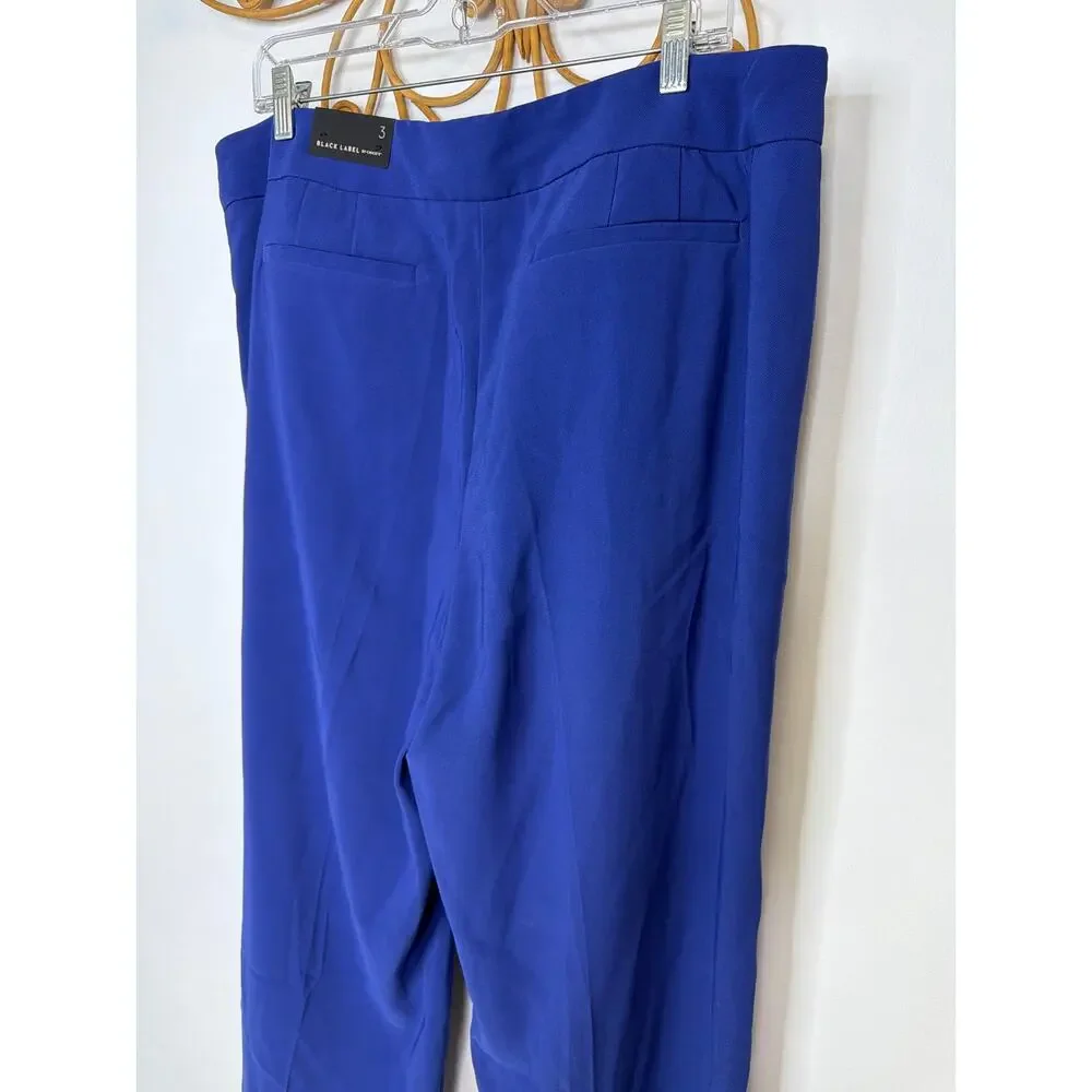 NEW Black Label chico's cropped trouser blue XL